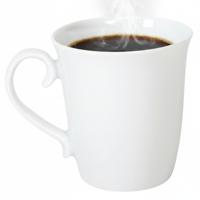 Gerimport Koffie / thee mok - sierlijk - 1x stuks - wit - 310 ml - mokken - keramiek