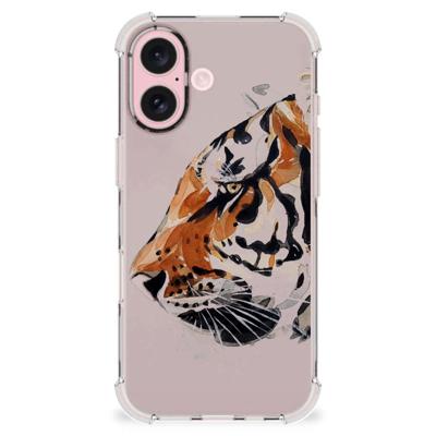 Back Cover iPhone 16 Watercolor Tiger