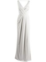 Marchesa Notte Bridesmaids robe longue à col bénitier au dos - Gris - thumbnail