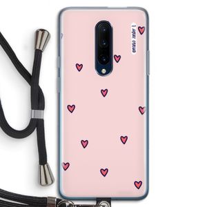 Hartjes: OnePlus 7 Pro Transparant Hoesje met koord