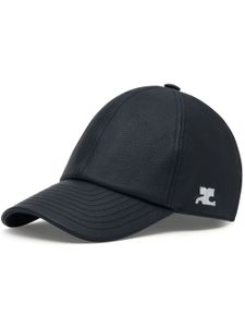 Courrèges casquette en cuir - Noir