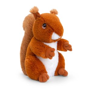 Pluche knuffel dier rode eekhoorn 18 cm