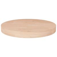 Tafelblad rond Ø40x4 cm onbehandeld massief eikenhout - thumbnail