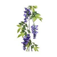 Blauwe regen/wisteria kunsttak kunstplanten slinger 150 cm - thumbnail