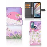 Motorola Moto G60 | Telefoonhoesje | Met pasjeshouder | Bird Flying