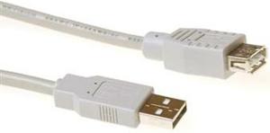 USB A 2.0 verlengkabel 1 meter ivoor