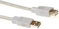 USB A 2.0 verlengkabel 1 meter ivoor