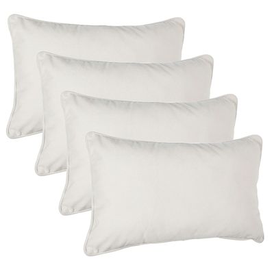 Bank/sierkussens Sophia - 4x stuks - 30 x 50 cm - polyester met rits