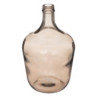 Atmosphera bloemenvaas Olijfolie Fles model - Smoke lichtgrijs transparant - glas - H30 x D18 cm