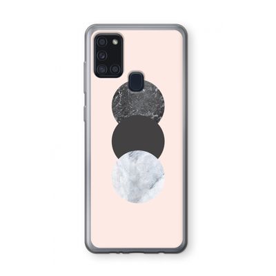 Marmeren cirkels: Samsung Galaxy A21s Transparant Hoesje