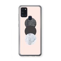 Marmeren cirkels: Samsung Galaxy A21s Transparant Hoesje