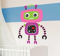 Sticker robot kind roze - thumbnail