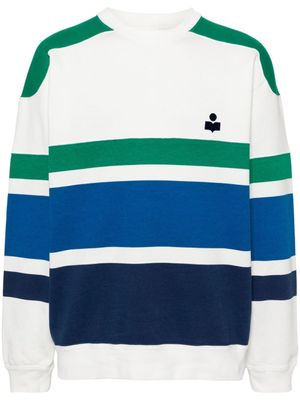 MARANT sweat Meyoan à rayures - Blanc