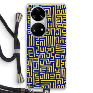 Majorelle Blue Print: Huawei P50 Pro Transparant Hoesje met koord