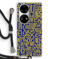 Majorelle Blue Print: Huawei P50 Pro Transparant Hoesje met koord
