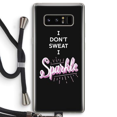 Sparkle quote: Samsung Galaxy Note 8 Transparant Hoesje met koord