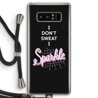 Sparkle quote: Samsung Galaxy Note 8 Transparant Hoesje met koord