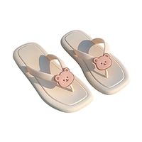 Dames Slippers Platte sandalen Platte hak Ronde Teen Open teen Elegant Casual Dagelijks PVC Leegloper Lente Zomer Anime Amandel Zwart Bruin miniinthebox - thumbnail