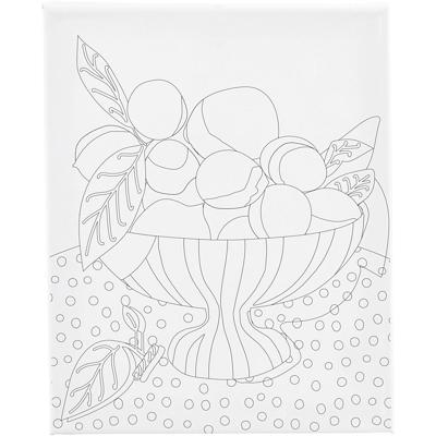 Creativ Company Schildercanvas met print, fruitschaal, d: 1,6 cm, afm 24x30 cm, 360 gr, 1 stuk