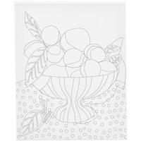 Creativ Company Schildercanvas met print, fruitschaal, d: 1,6 cm, afm 24x30 cm, 360 gr, 1 stuk