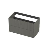 INK - Onderkast 2L Gelakt Gefreesd Tbv Greep - 900x450x520 Mm - Mat Beton Groen