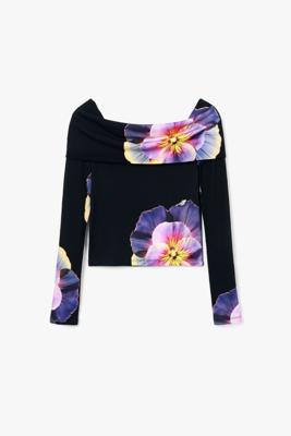 Bloemenprint T-shirt M. Christian Lacroix - BLACK - L
