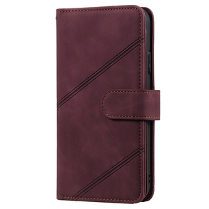 iPhone 15 Plus hoesje - Bookcase - Koord - Pasjeshouder - Portemonnee - Kunstleer - Bordeaux Rood