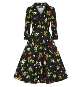 Hearts & Roses Natasha Cherry Swing Dress Black-S