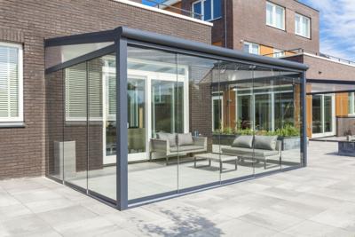 Aluminium terrasoverkapping Montreal 506x300 cm antraciet RAL7024- - Aluminium- Tuindeco