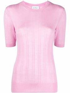 Ferragamo Top met Gancini patroon - Roze