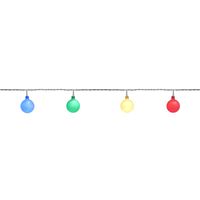 Buiten feestverlichting lichtsnoer gekleurde bolletjes 10 meter - thumbnail