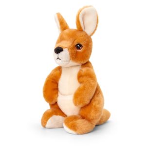 Pluche knuffel dier wallaby kangoeroe - bruin - 20 cm