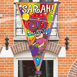 Grote Sarah 50 jaar vlag   -
