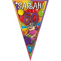 Grote Sarah 50 jaar vlag   - - thumbnail