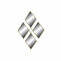Wandspiegel DKD Home Decor Gouden Ruiten 63 x 2 x 90 cm