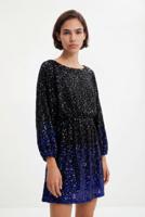 Korte jurk met pailletten - BLACK - S