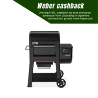 Weber houtskool barbecue searwood 600 24 pallet smoker zwart