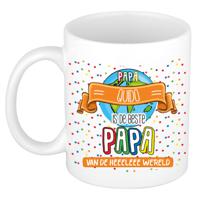 Naam mok papa Quido - wit - de beste - keramiek - 300 ml - Vaderdag/verjaardag