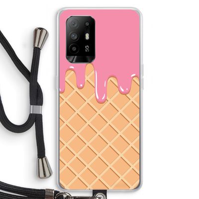 Ice cream: Oppo A94 5G Transparant Hoesje met koord