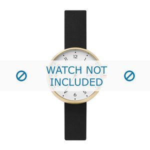 Horlogeband Skagen SKW2626 Leder Zwart 14mm