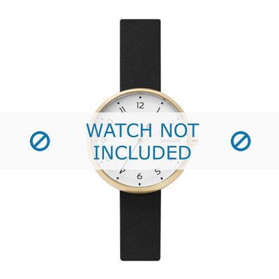 Horlogeband Skagen SKW2626 Leder Zwart 14mm