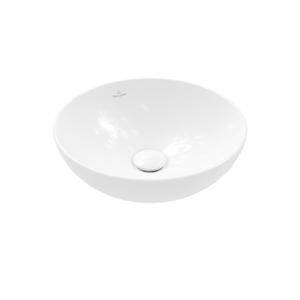 Villeroy & Boch Loop & friends opzetwastafel 38cm rond met overloop CeramicPlus wit 4A4500R1