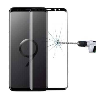Voor Galaxy S9 9u oppervlaktehardheid 3D gebogen rand anti-kras volledig scherm HD gehard glas Screen Protector (zwart)