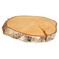 Decoratie boomschijf met schors - hout - D30 cm - rond - hobby boomschors schijf