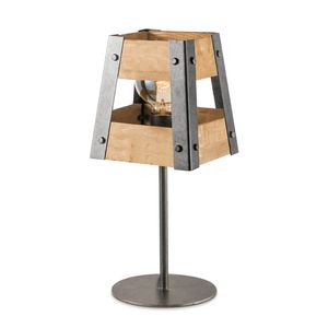 Light depot - tafellamp Barn - hout/burned metal - Outlet