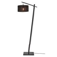 GOOD&MOJO Vloerlamp Iguazu - Bamboe|Jute Zwart - 57x31x150cm