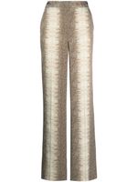 TWINSET pantalon à effet peau de lézard - Marron