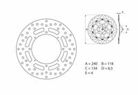 BREMBO Serie Oro remschijf, remschijven voor de moto, vast 68B40769