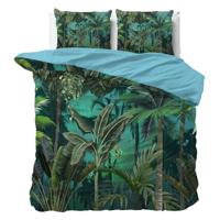 Dekbedovertrek Taisa - Lits-Jumeaux (240x220 cm) - Groen Microvezel - Dessin: Natuur - Manilla - Dekbed-Discounter.nl