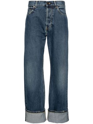 Alexander McQueen jean droit Turn-Up - Bleu